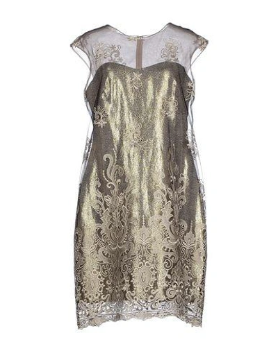 Shop Notte By Marchesa Short Dress In Gold