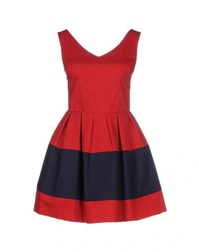 Shop Ainea Short Dress In Red
