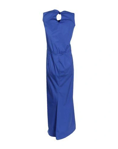 Shop Jil Sander Long Dress In Bright Blue