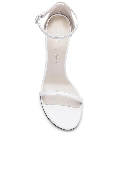 Shop Stuart Weitzman Nudistsong Heel In Bianco