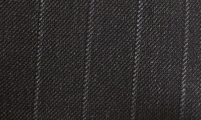 Shop Nili Lotan Aida Crop Stretch Wool Pants In Charcoal Stripe