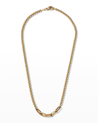 Shop Fern Freeman Jewelry Yellow Gold Ball Chain And Triple Paper Clip Link Necklace