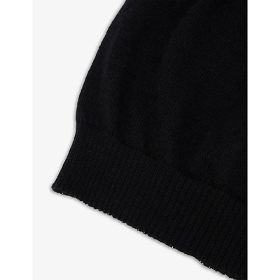 Shop Rick Owens Ribbed Cashmere Beanie In Black