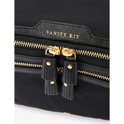 Shop Anya Hindmarch Women's Black Vanity Kit Recycled-nylon Cosmetics Case
