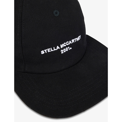 Shop Stella Mccartney 2001 Logo-embroidered Cotton-blend Baseball Cap In Ultra Black