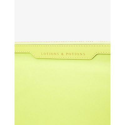 Shop Anya Hindmarch Womens Yellow Lotions And Potions Shell And Leather Washbag