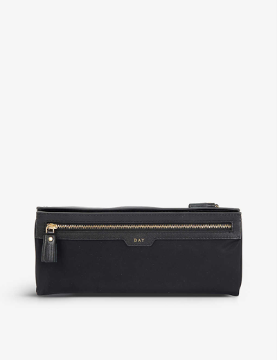Shop Anya Hindmarch Night And Day Regenerated Nylon Pouch In Black