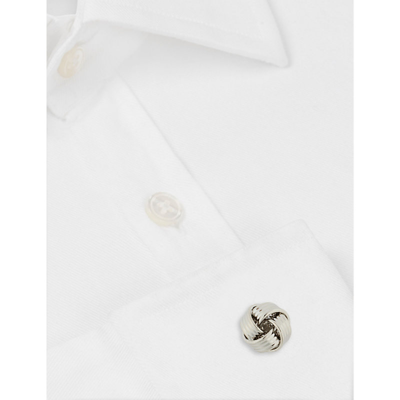Babette Wasserman London Knot Rhodium-plated Cufflinks In Rhodium