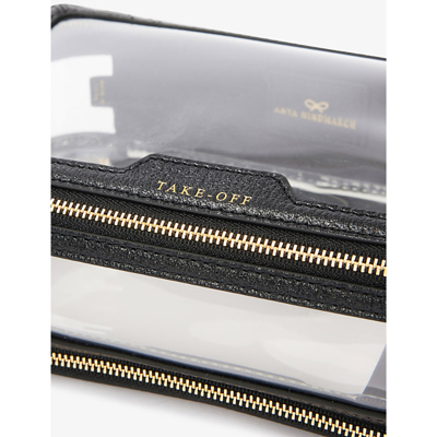 Shop Anya Hindmarch In-flight Recycled Nylon Cosmetics Case In Black