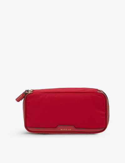 Shop Anya Hindmarch Make-up Nylon Pouch In Red