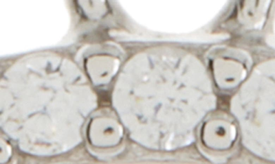 Suzy Levian Sterling Silver Cubic Zirconia Hamsa Pendant Necklace In White
