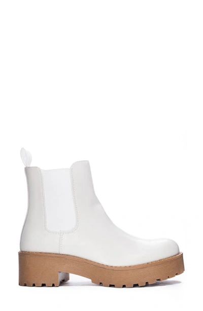 Shop Dirty Laundry Maps Chelsea Boot In White/ White Faux Leather