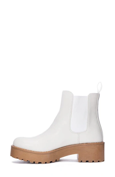 Shop Dirty Laundry Maps Chelsea Boot In White/ White Faux Leather