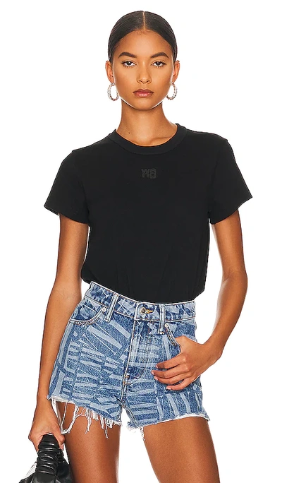 Shop Alexander Wang T Shrunken Tee In Black