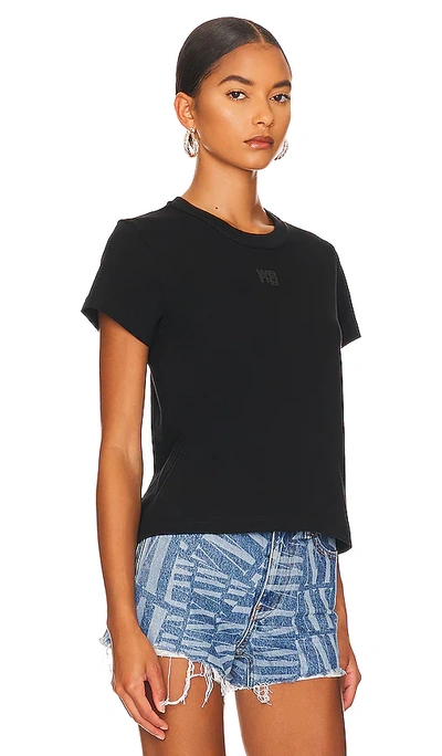 Shop Alexander Wang T Shrunken Tee In Black