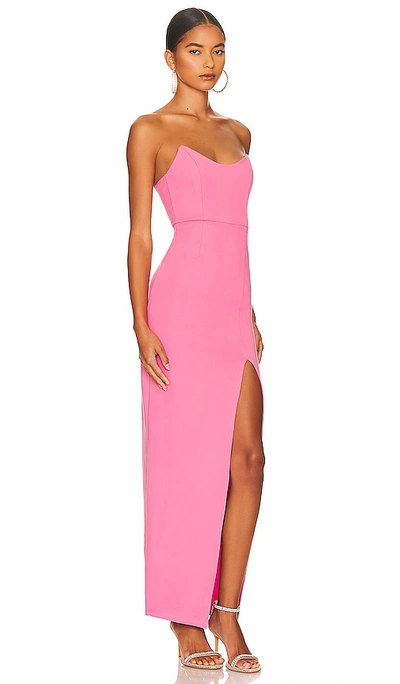 Shop Superdown Ryleigh Strapless Maxi Dress In Pink