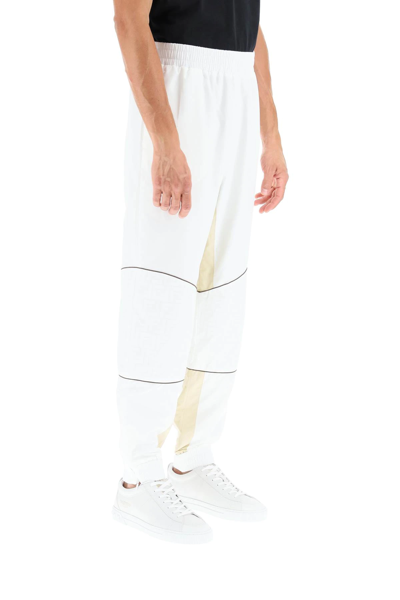 Shop Fendi Track Pants With Ff Inserts In White