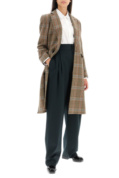 Shop Vivienne Westwood Alien Teddy Long Coat In Brown