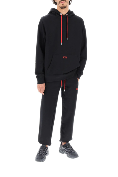 Gcds Sweatshirt With Rubber Logo In Black
