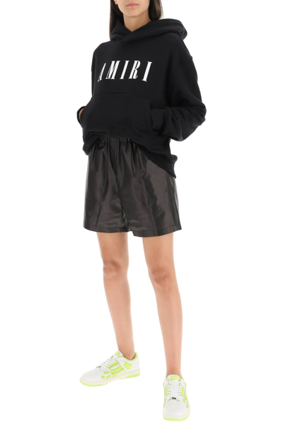 Amiri Logo-print Cotton Hoodie In Black