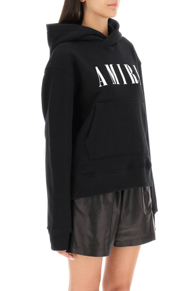 Amiri Logo-print Cotton Hoodie In Black