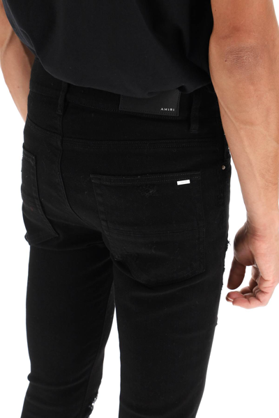 Shop Amiri Mx1 Bandana Jeans In Black