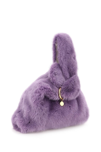 Shop Simonetta Ravizza Furrissima Bag In Purple