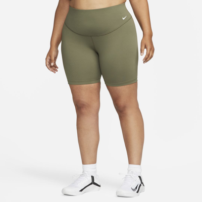 Shop Nike Women's One Mid-rise 7" Bike Shorts (plus Size) In Green