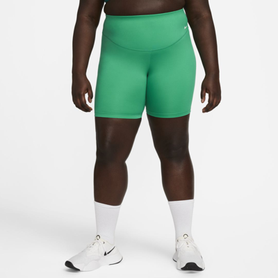Shop Nike Women's One Mid-rise 7" Bike Shorts (plus Size) In Green