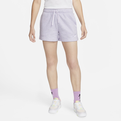 Shop Nike Women's  Sportswear Club Fleece Mid-rise Shorts In Purple
