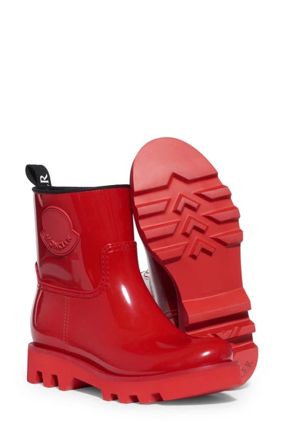 Shop Moncler Ginette Logo Waterproof Rain Boot In Red