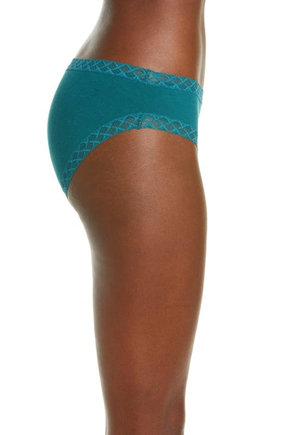 Shop Natori Bliss Cotton Girl Briefs In Stormy Teal