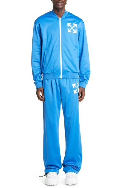 Shop Off-white Single Arrow Knit Track Pants In Peacock White