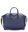 Givenchy Small Antigona Bag In Navy Textured-leather