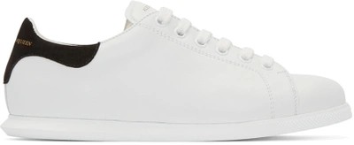 Shop Alexander Mcqueen White Leather Sneakers