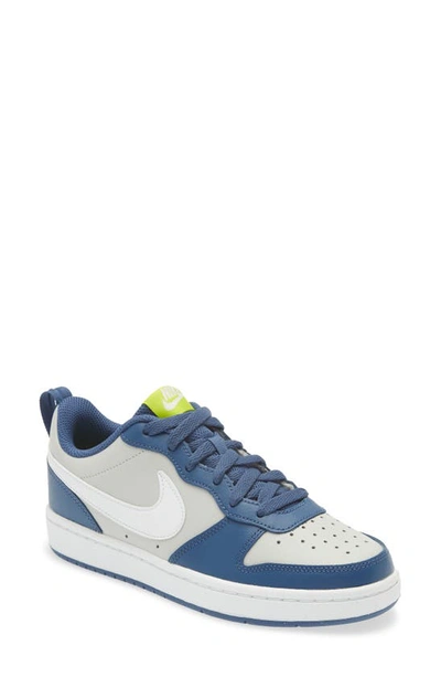 Shop Nike Court Borough Low 2 Sneaker In Grey Fog/ White/ Navy/ Green