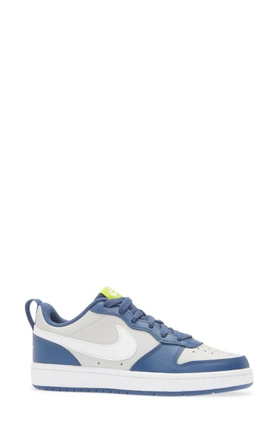 Shop Nike Court Borough Low 2 Sneaker In Grey Fog/ White/ Navy/ Green