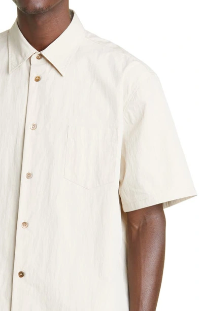Shop John Elliott Cloak Short Sleeve Button-up Shirt In Dust