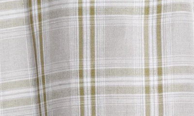 Shop Flagstuff Original Check Short Sleeve Linen Blend Button-up Shirt In Grey
