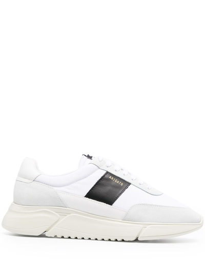 Shop Axel Arigato Genesis Leather Sneakers With Logo