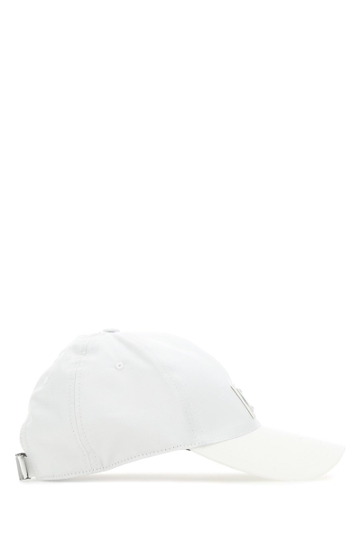 Shop Dolce & Gabbana Logo Patch Baseball Cap In Bianco Ottico