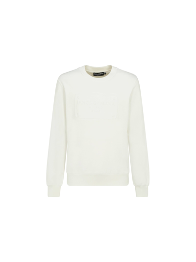 Shop Dolce & Gabbana Sweatshirt In Bianco