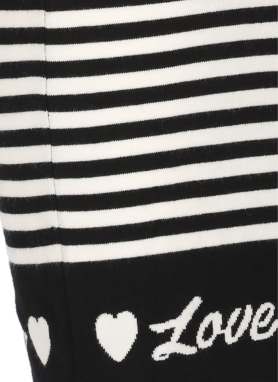 Shop Love Moschino Striped Dress In Black
