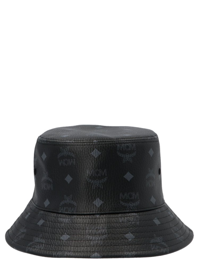 Shop Mcm Classic Monogram Print Bucket Hat In Black