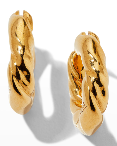 Shop Loewe Nappa Twist Earrings In Gold
