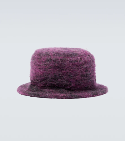 Shop Marni Wool-blend Bucket Hat In Dry Rose