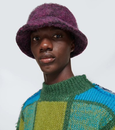 Marni Wool-blend Bucket Hat In Dry Rose