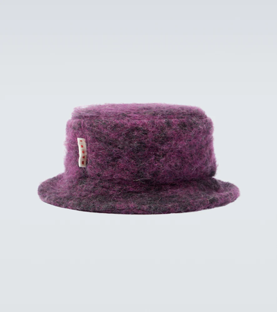 Shop Marni Wool-blend Bucket Hat In Dry Rose