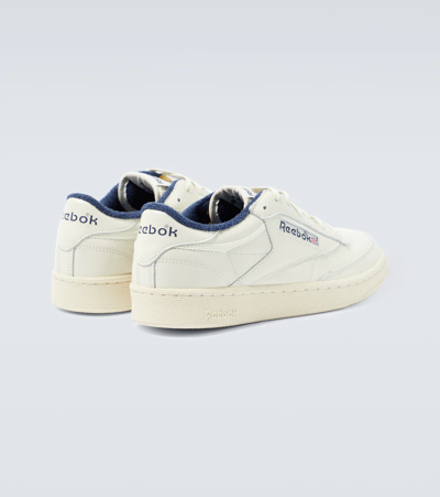 Shop Reebok Club C 85 Vintage Leather Sneakers In Chalk/alabas/vecnav