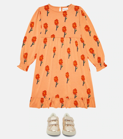 Shop Bobo Choses Floral Printed Dress In Coral